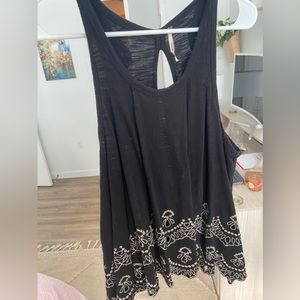 Free people navy open back tank